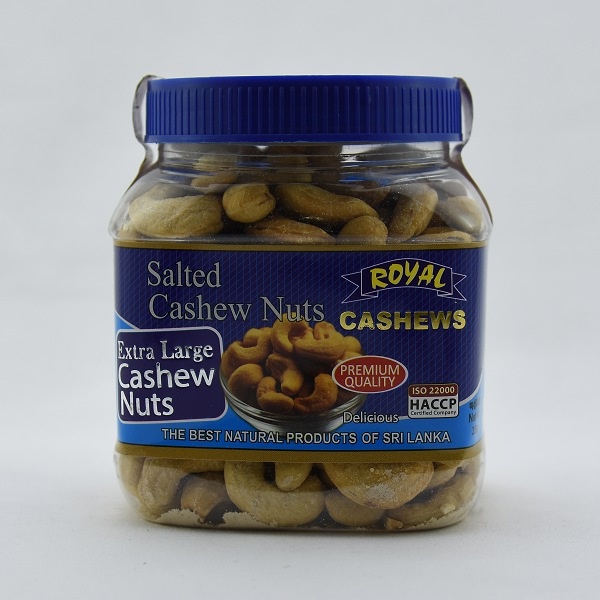 Royal Cashews Salted Cashew Bottle 350G - ROYAL CASHEWS - Snacks - in Sri Lanka