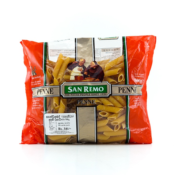 San Remo Pasta Rigati Penne No.18 500G - SAN REMO - Pasta - in Sri Lanka