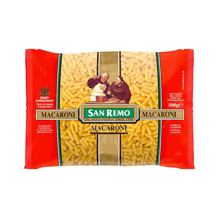 San Remo Pasta Macaroni No.38 500G - SAN REMO - Pasta - in Sri Lanka