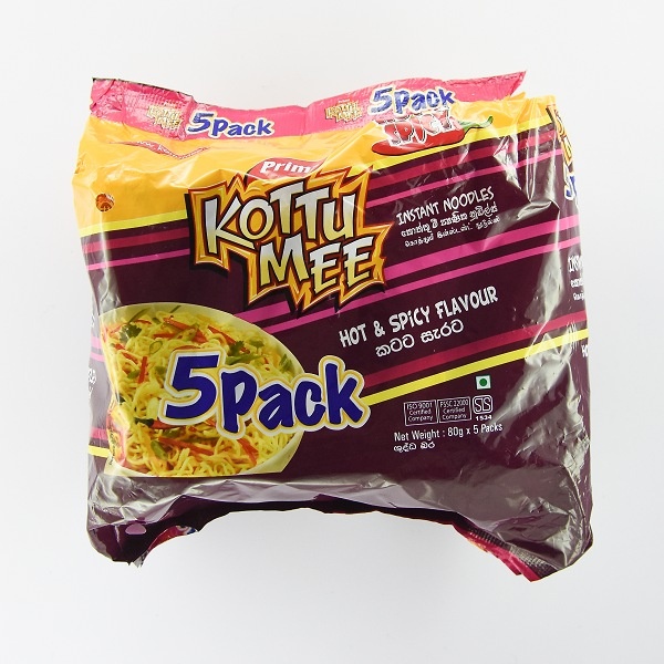 Prima Noodles Kottu Mee Hot & Spicy Five Bag 400G - in Sri Lanka