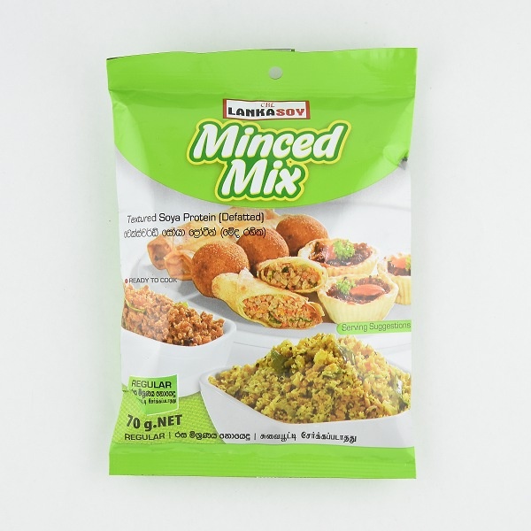 Lanka Soy Minced Mix Regular 70G - LANKASOY - Processed/ Preserved Vegetables - in Sri Lanka