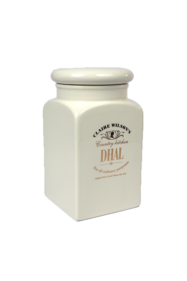 Odel White Dhal Storage Ceramic Jar | Odel.lk