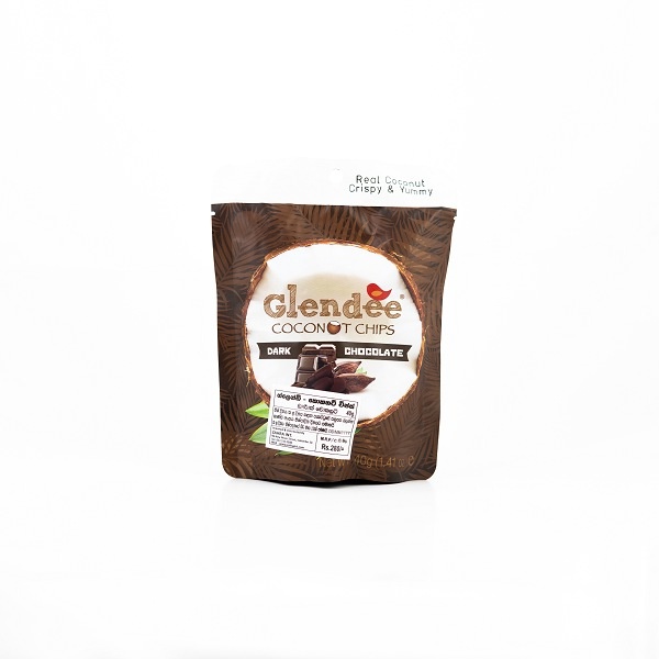 Glendee Coconut Chips Dark Chocolate 40G - GLENDEE - Snacks - in Sri Lanka