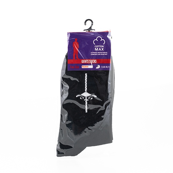 Cotton Max Corporate Socks Design - Black 8506Blk - in Sri Lanka
