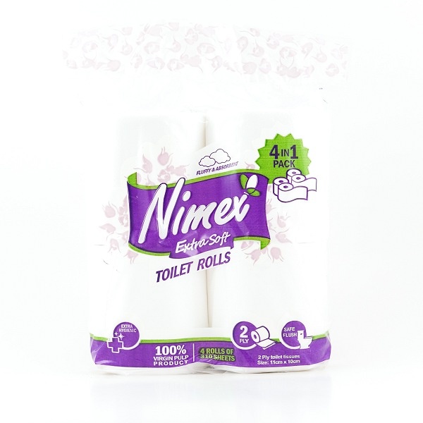 Nimex Toilet Rolls 2Ply 4S - NIMEX - Paper Goods - in Sri Lanka