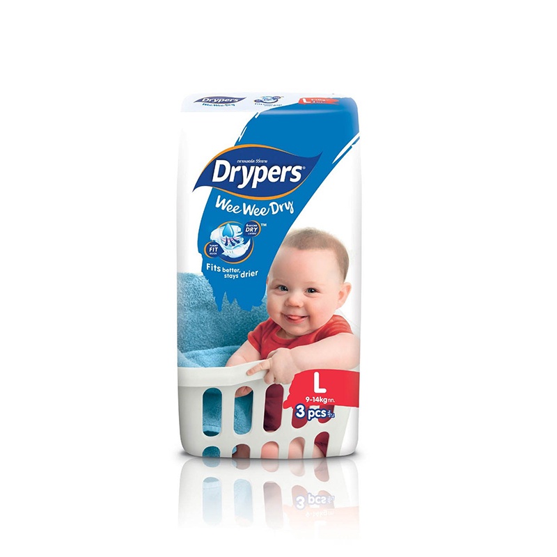 Drypers Wee Wee Dry Low Count Diaper Large 3 Pcs - Drypers - Baby Need - in Sri Lanka