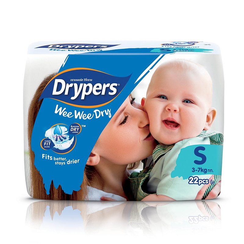 Drypers Wee Wee Dry Regular Diaper Small 22 Pcs - Drypers - Baby Need - in Sri Lanka