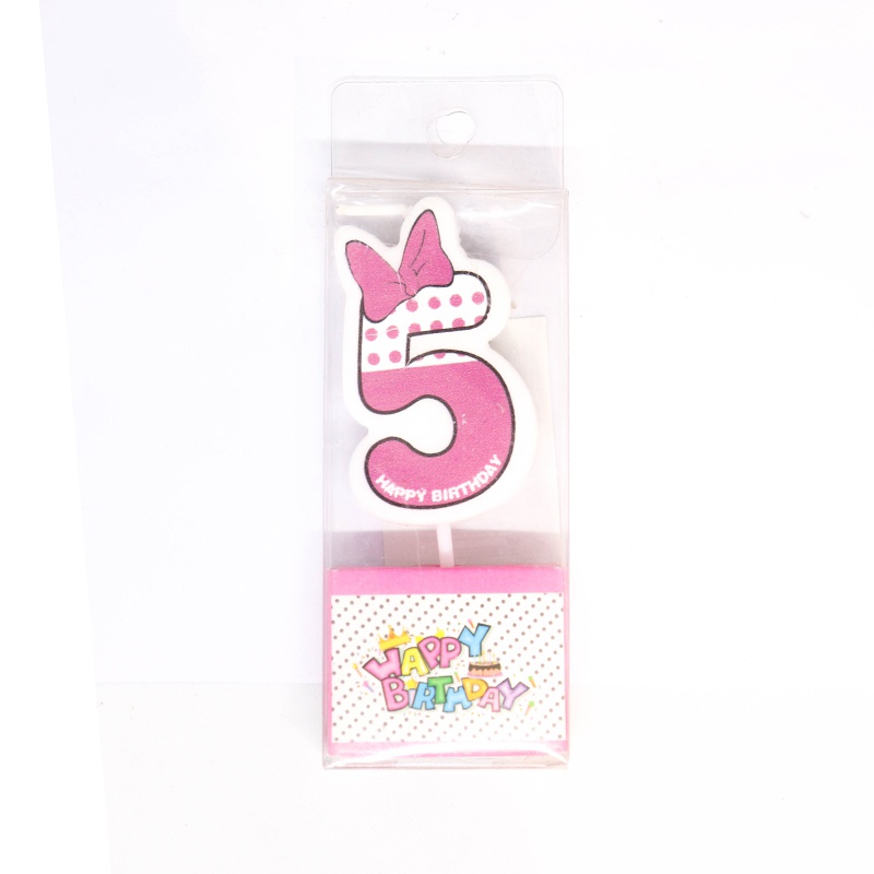 Party Hat Candle Pink Number 5 - PARTY HAT - Party-Ware - in Sri Lanka