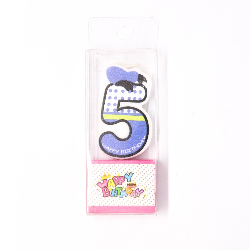 Party Hat Candle Blue Number 5 - PARTY HAT - Party-Ware - in Sri Lanka