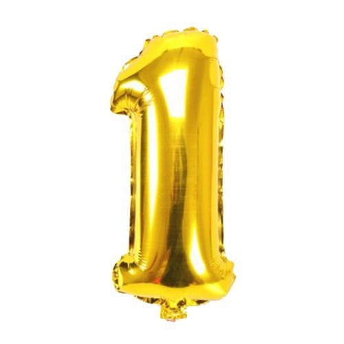 Party Hat Foil Number Baloons Gold 32"Number 1 - PARTY HAT - Party-Ware - in Sri Lanka