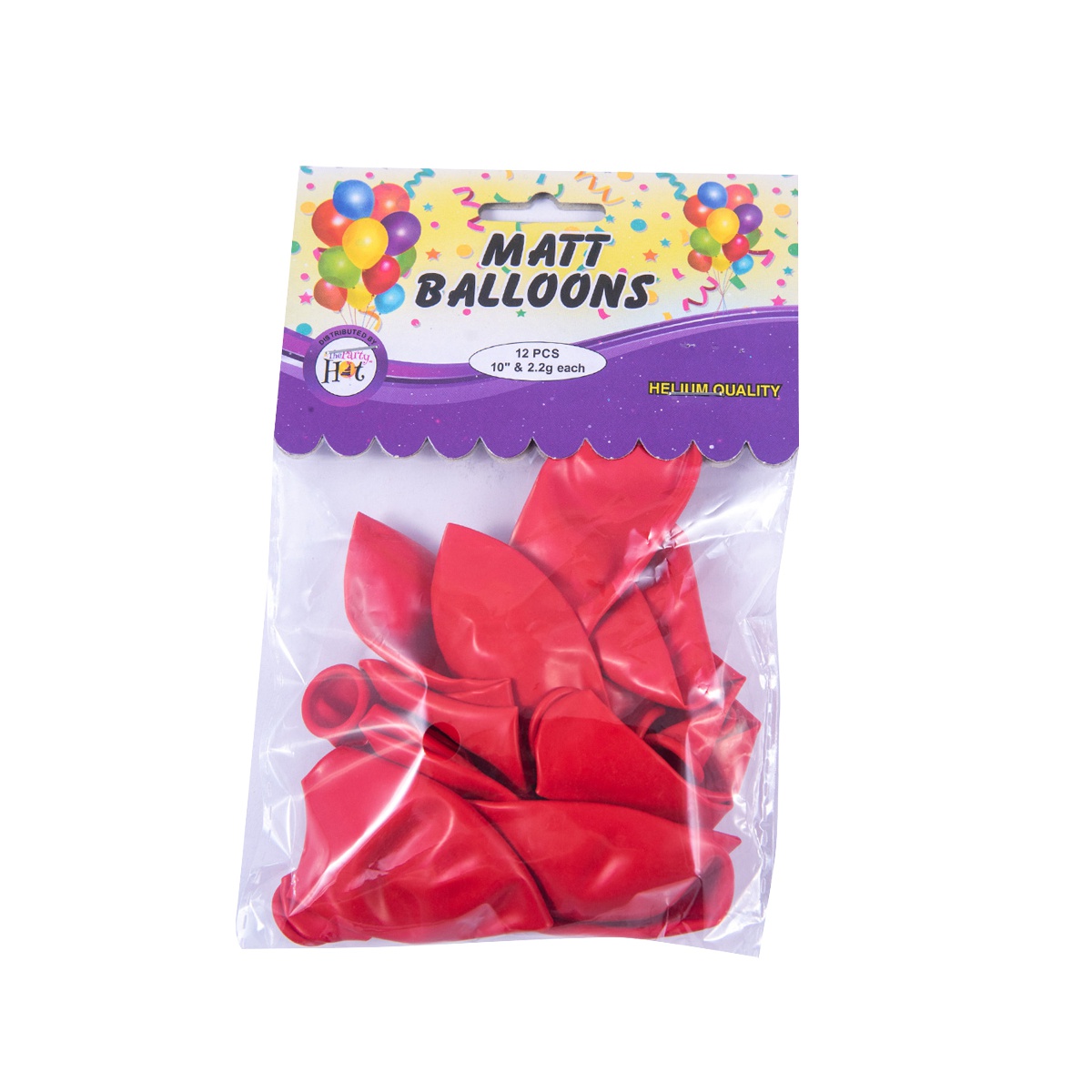 Party Hat Matt Baloons Red 12 Pcs - PARTY HAT - Party-Ware - in Sri Lanka
