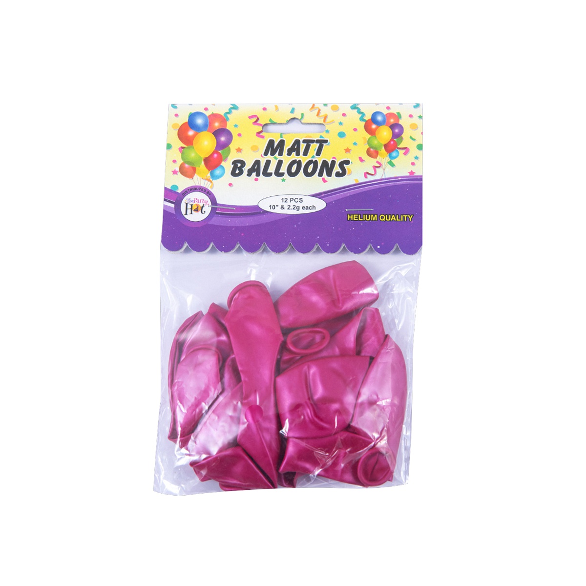 Party Hat Matt Baloons Majenta 12 Pcs - PARTY HAT - Party-Ware - in Sri Lanka