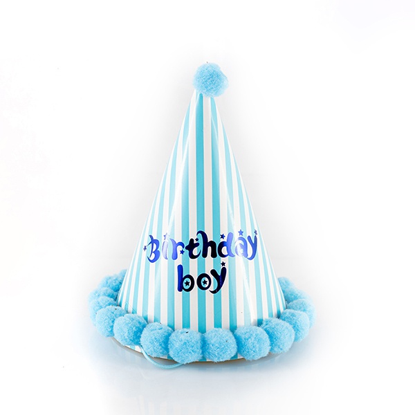 Party Hat Hat With Pom Poms - PARTY HAT - Party-Ware - in Sri Lanka