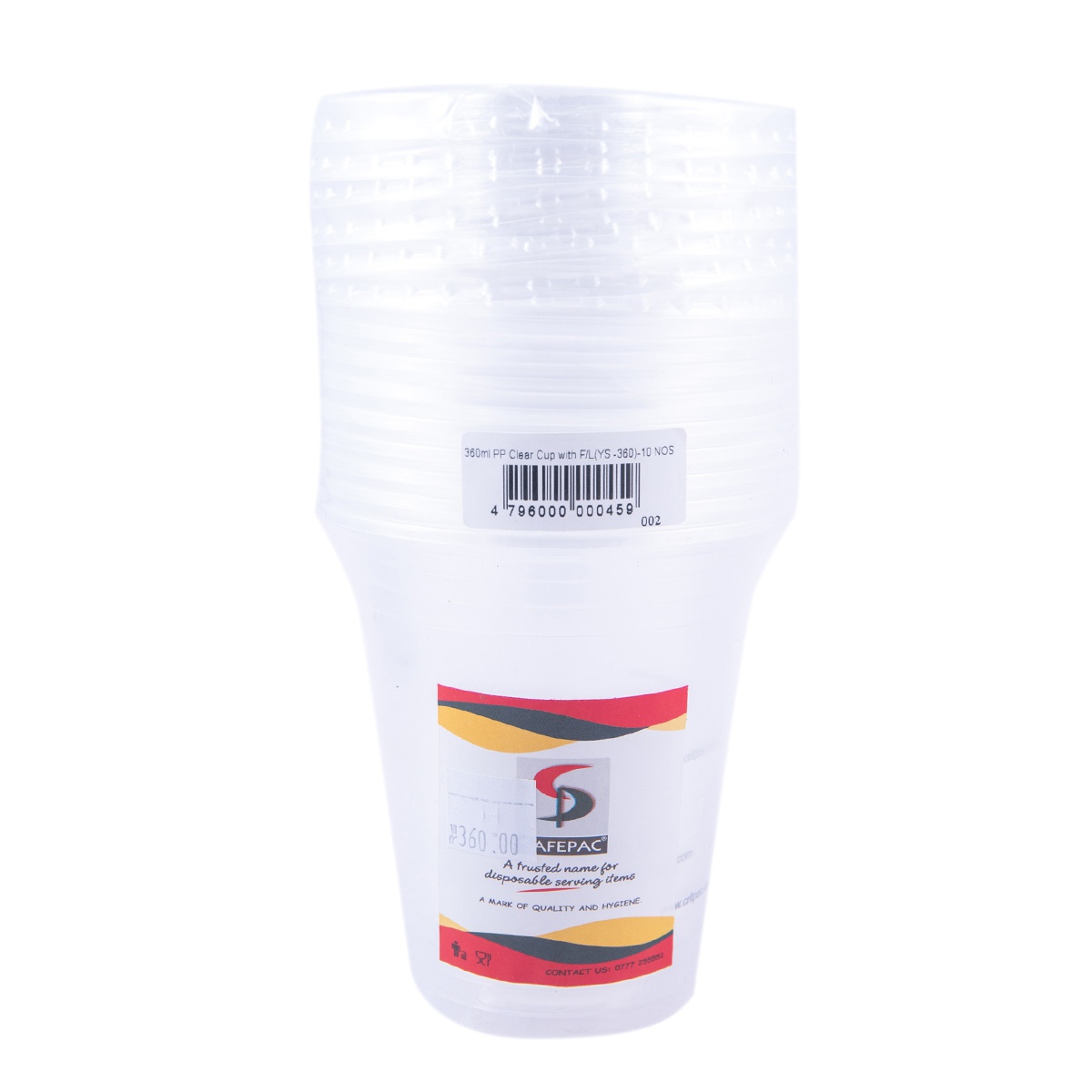 Safepac Paper Coffee Cup With Black Slipper Lid 12 Oz. - SAFEPAC - Disposables - in Sri Lanka