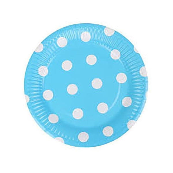 Safepac Paper Plates With Polka Dots Assorted Colours 10 Pcs 7" - SAFEPAC - Disposables - in Sri Lanka