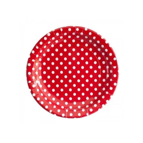 Safepac Paper Plates With Polka Dots Assorted Colours 10 Pcs 9" - SAFEPAC - Disposables - in Sri Lanka