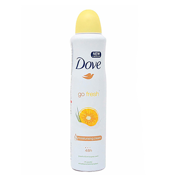Dove Deo Spray Go Fresh Grapefruit & Lemongrass Scent 250Ml - DOVE - Female Fragrances - in Sri Lanka