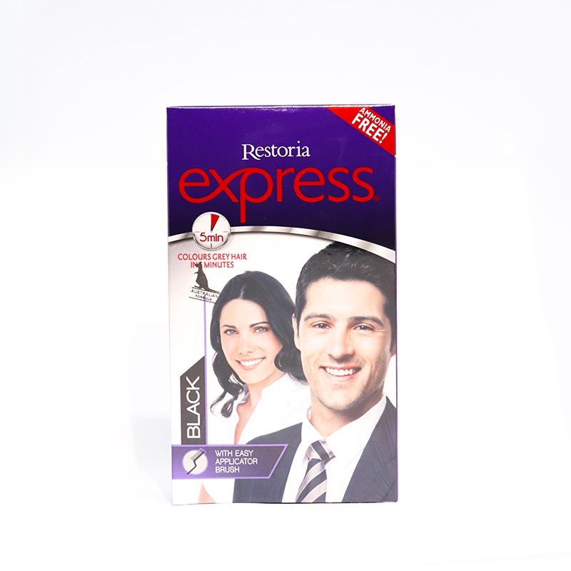 Restoria Express Hair Dye 5Min Black 80G - RESTORIA EXPRESS - Hair Care - in Sri Lanka