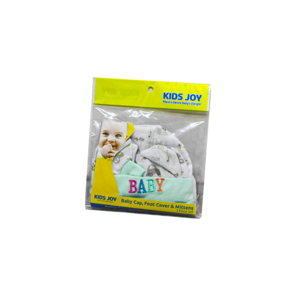 Kids Joy Baby Cap Foot Cover Mittens-Kjc 818M - KIDS JOY - Baby Need - in Sri Lanka