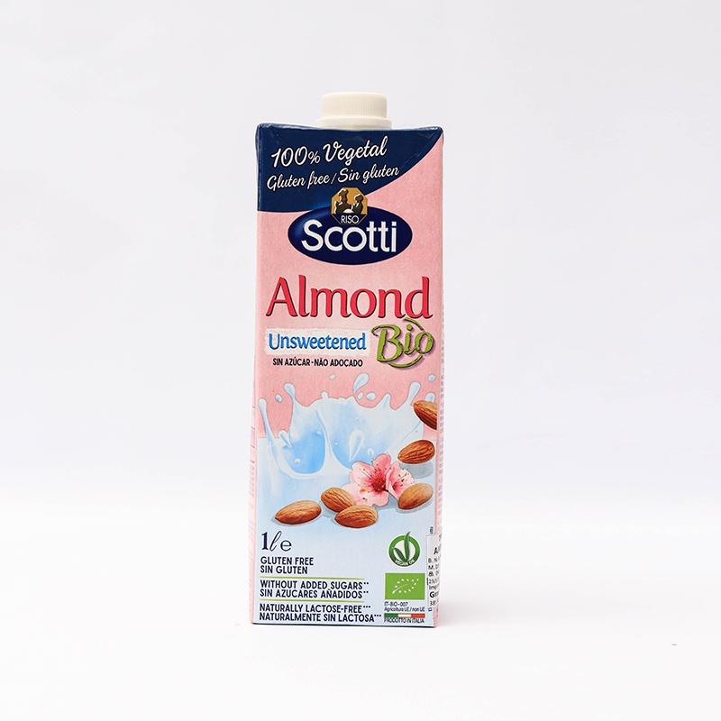 Riso Scotti Organic Almond Milk Unsweetened 1L - Riso Scotti - Milk Foods - in Sri Lanka