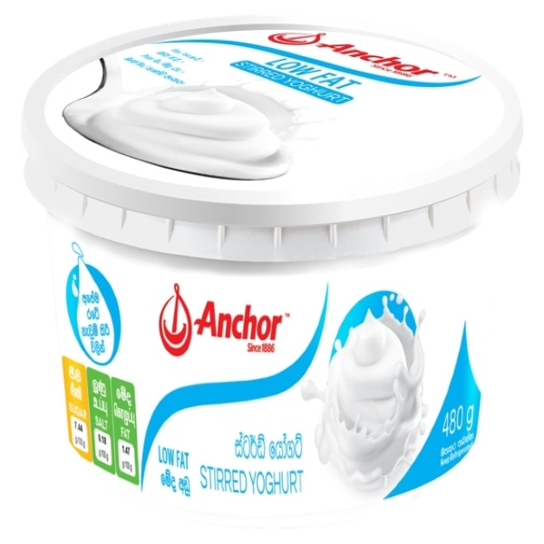 Anchor Stirred Yoghurt Vanilla Low Fat 480G - ANCHOR - Yogurt - in Sri Lanka