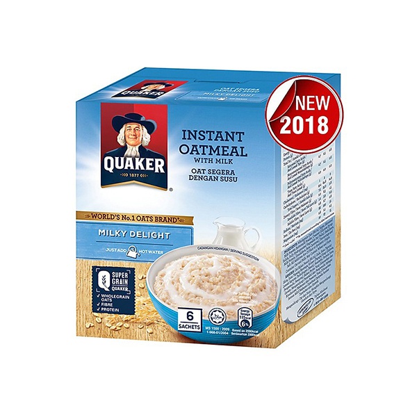 QUAKER INSTANT OATMEAL MILKY DELIGHT 180G - QUAKER - Cereals - in Sri Lanka