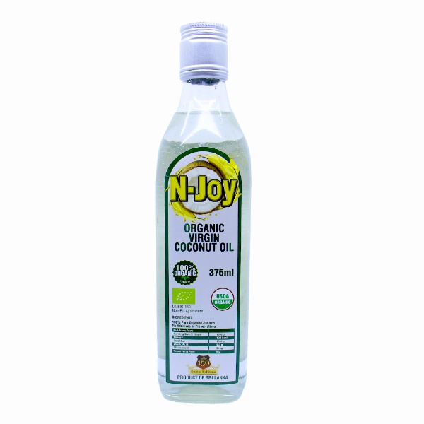 N Joy Organic Virgin Coconut Oil 375Ml - N JOY - Oil / Fat - in Sri Lanka