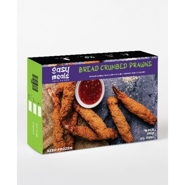 Easymeals Bread Crumbed Prawns 195G - EASYMEALS - Frozen Rtc Snacks - in Sri Lanka