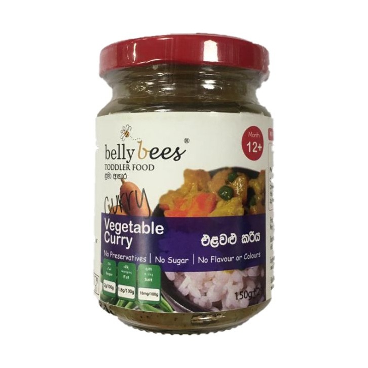Belly Bees Curry Toddler Food Vegetable Curry 12M+ 150G - BELLYBEES - Baby Food - in Sri Lanka