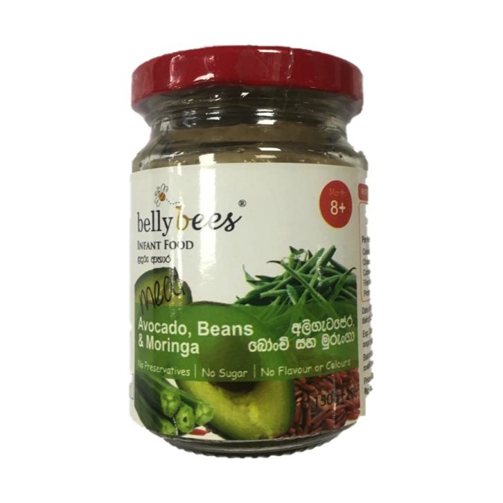 Belly Bees Meal Infant Food Avocado,Beans And Moringa 8M+ 150G - BELLYBEES - Baby Food - in Sri Lanka