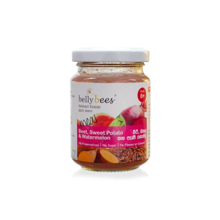 Belly Bees Meal Infant Food Beet Sweet Potato And Water Melon 8M+ 150G - BELLYBEES - Baby Food - in Sri Lanka