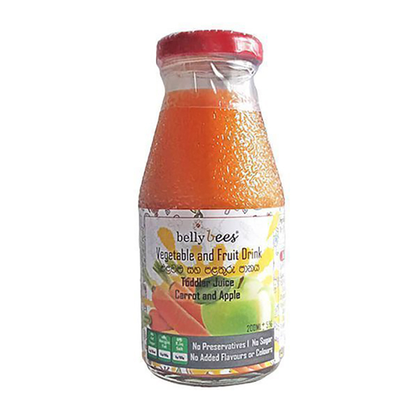 Belly Bees Infant Juice Water Carrot And Apple 200Ml - BELLYBEES - Baby Food - in Sri Lanka