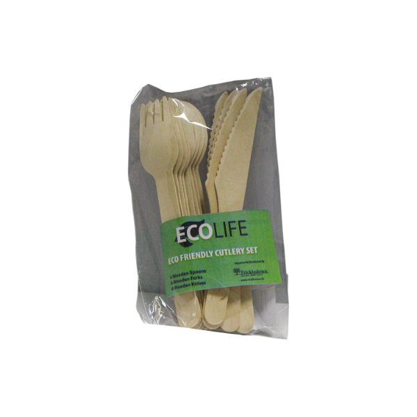 Eco Life Wooden Cutlery Set - ECO LIFE - Disposables - in Sri Lanka