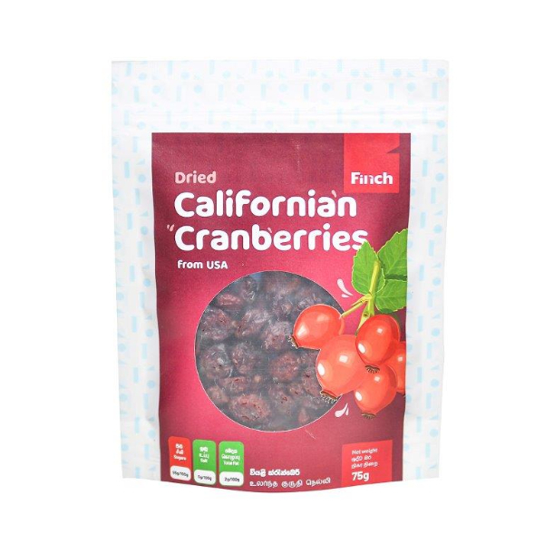 Finch Premium Dried Cranberries 75G - FINCH - Snacks - in Sri Lanka