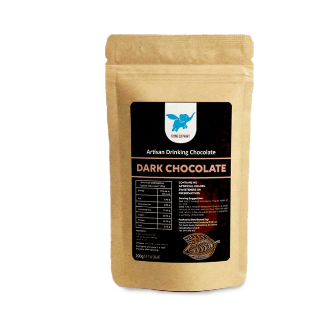 Flying Elephant Dark Drinking Chocolate Powder 200G | Glomark.lk