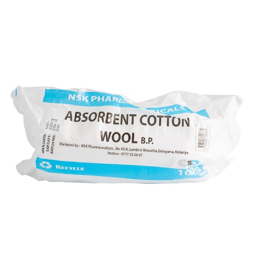 Nsk Absorbent Cotton Wool 100G - NSK - Dermatological - in Sri Lanka