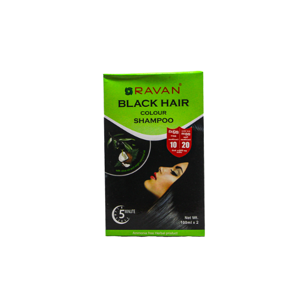 Ravan Hair Color Shampoo Black 100Ml* 2 - RAVAN - Hair Care - in Sri Lanka