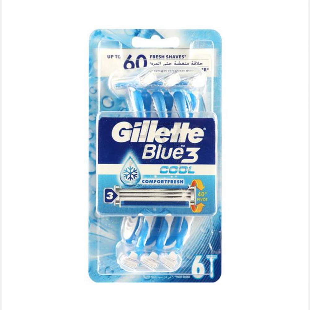 Gillette Blue 3 Cool Razor Comfort Fresh 6Pcs - GILLETTE - Toiletries Men - in Sri Lanka