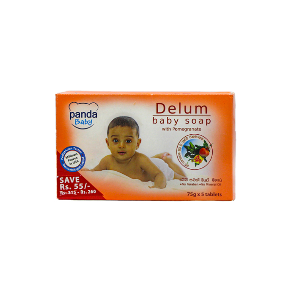 Panda Baby Soap Delum Economy Pack 75G*5 - PANDA BABY - Baby Need - in Sri Lanka