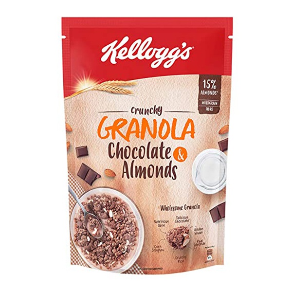 Kelloggs Crunchy Granola Cereal Chocolate And Almond 450G - KELLOGGS - Cereals - in Sri Lanka