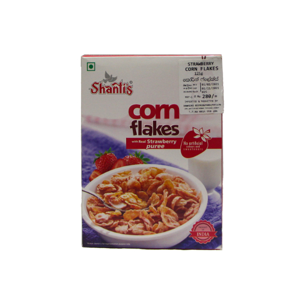 Shanti'S Strawberry Corn Flakes 125G - Shanti's - Cereals - in Sri Lanka