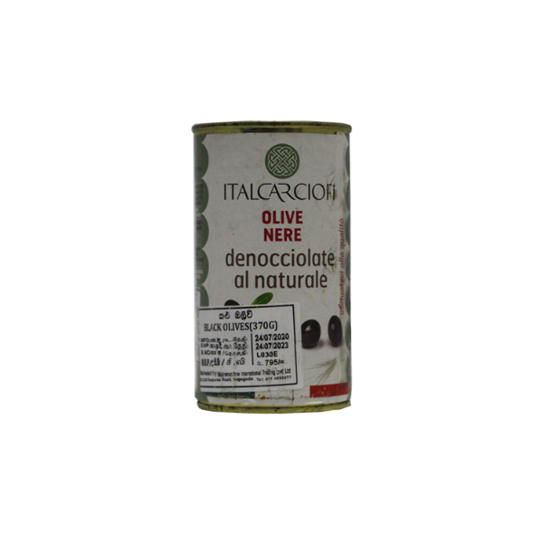 Italcarciofi Pitted Black Olives 370Ml - Italcarciofi - Processed/ Preserved Vegetables - in Sri Lanka