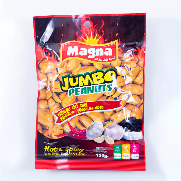 Magna Hot & Spicy Jumbo Peanuts 120G - MAGNA - Snacks - in Sri Lanka