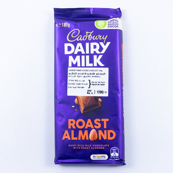 Cadbury Dairy Milk Roast Almond Block 180G - CADBURY - Confectionary - in Sri Lanka