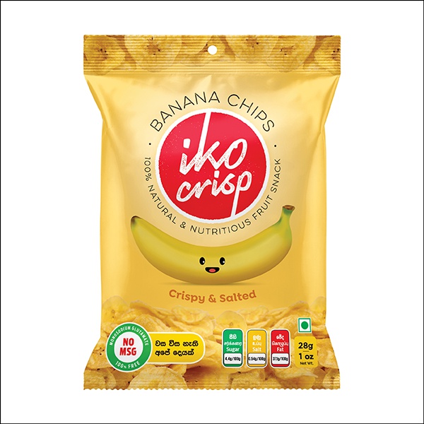 Iko Crisp Banana Chips Salted 28G - Iko - Snacks - in Sri Lanka