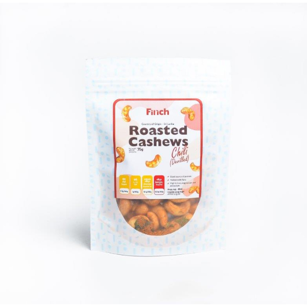 Finch Cashew Nuts Whole Chili Roasted 75G - FINCH - Snacks - in Sri Lanka