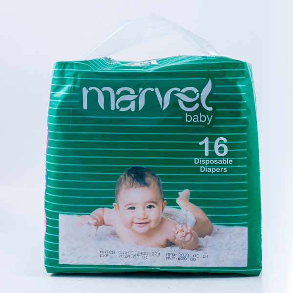Marvel Baby Diaper Medium 16Pcs - MARVEL - Baby Need - in Sri Lanka