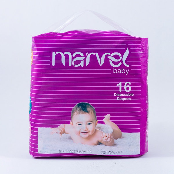 Marvel Baby Diaper Large 16Pcs - MARVEL - Baby Need - in Sri Lanka