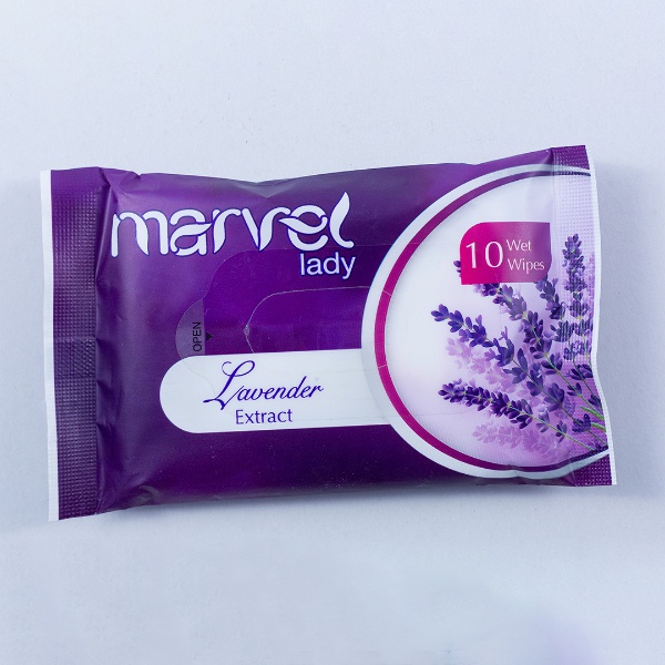 Marvel Lavender Lady Wet Wipe 10Pcs - MARVEL - Paper Goods - in Sri Lanka