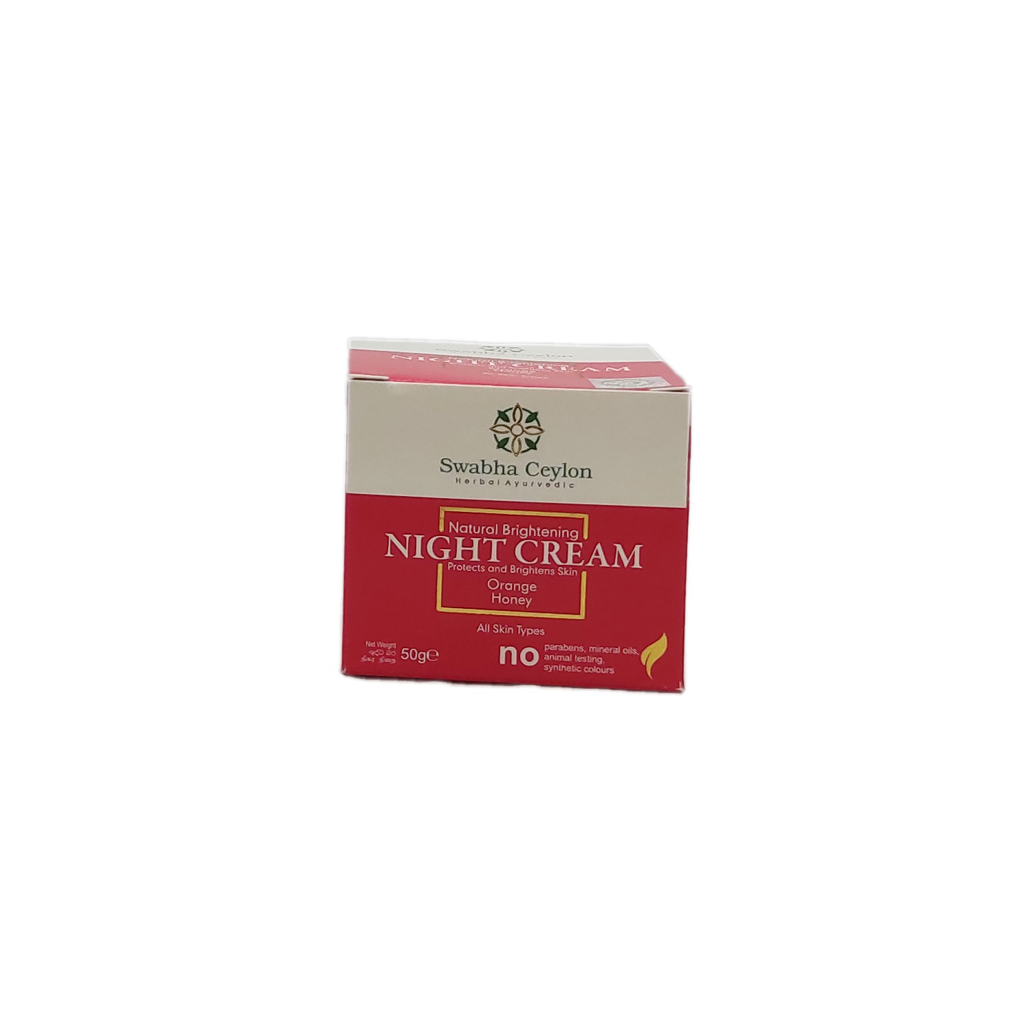 Swabha Ceylon Night Cream Natural Brightening 50G - SWABHA - Facial Care - in Sri Lanka